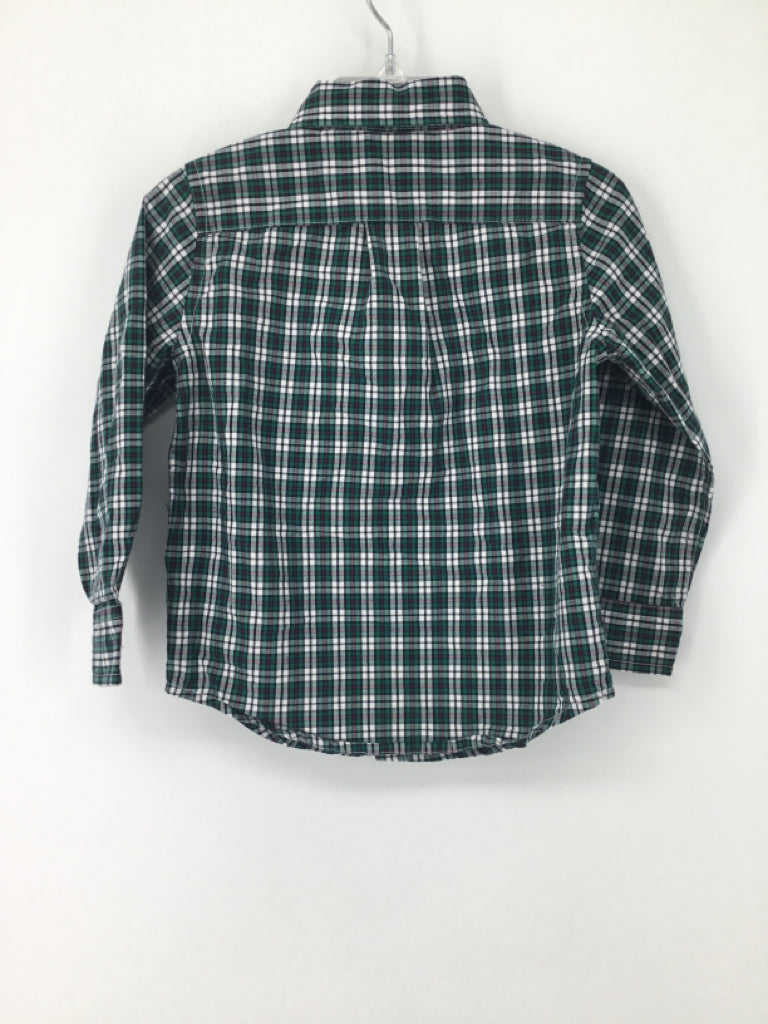 Janie and Jack Child Size 2 Green Plaid Shirt - boys