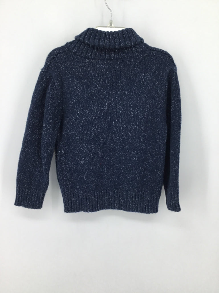 Cat & Jack Child Size 4 Blue Marbled Sweater - boys