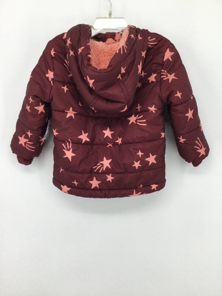 Cat & Jack Child Size 18 Months Burgundy Outerwear - girls