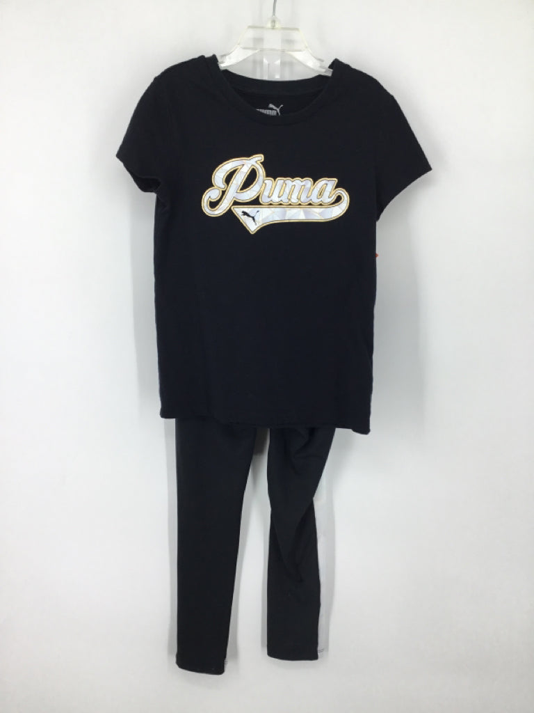 Puma Child Size 7 Black Outfit - girls