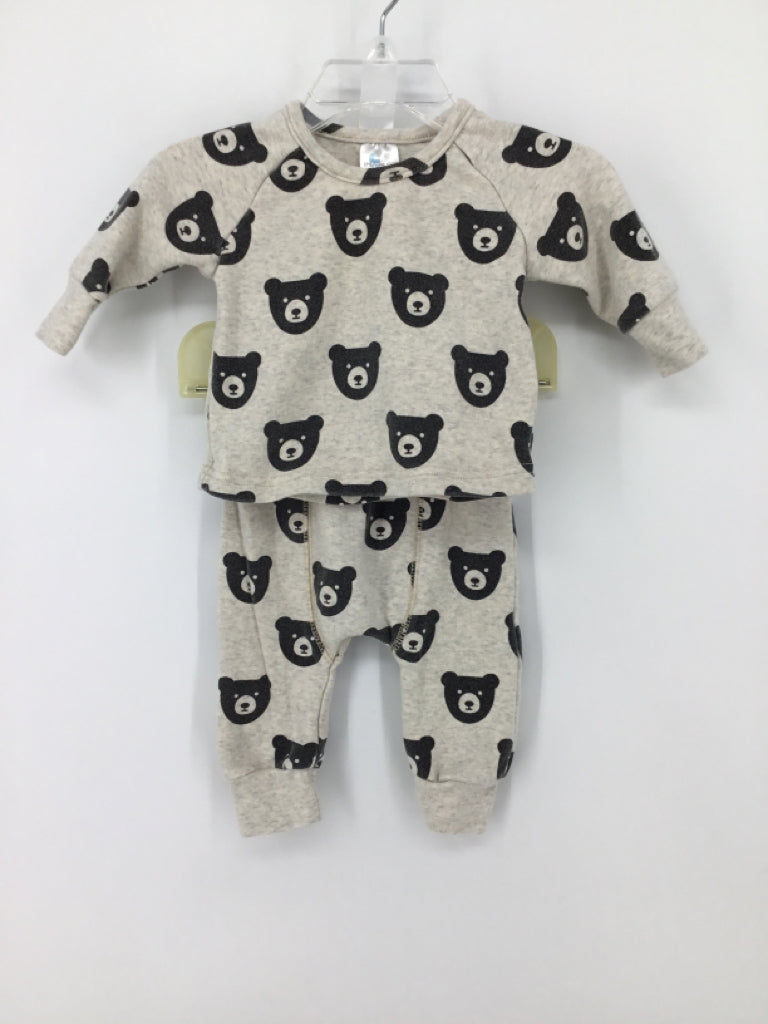 Little One Shop Child Size 3 Months Tan Print Outfit - boys