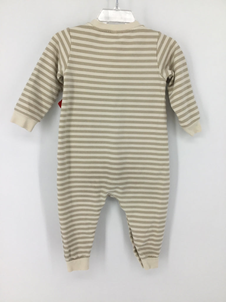 Quincy Mae Child Size 12-18 Months Tan Stripe Outfit - boys