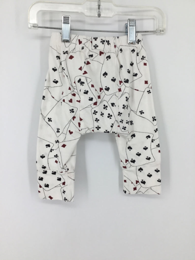 Kate Quinn Organics Child Size 12-18 Months White Print Pants - boys