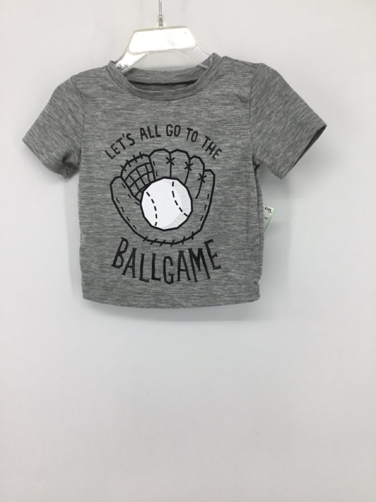 jumping beans Child Size 3 Months Gray screen printed T-shirt - boys