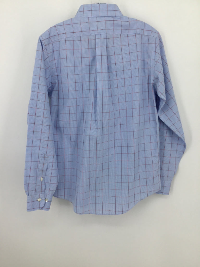 Brooks Brothers Child Size 12 Blue Print Shirt - boys