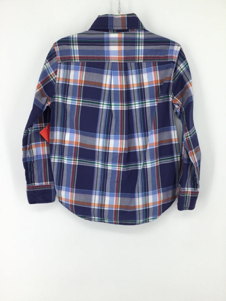 Ralph Lauren Child Size 4 Blue Plaid Shirt - boys