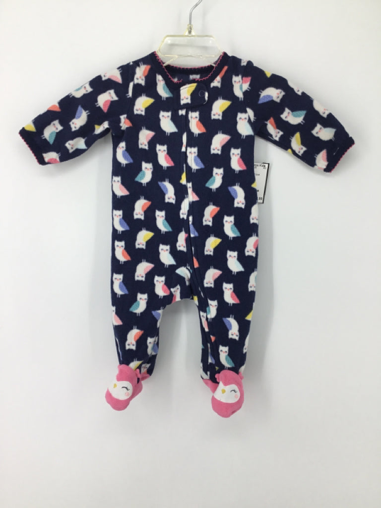 Carter's Child Size 3 Months Navy Sleepers