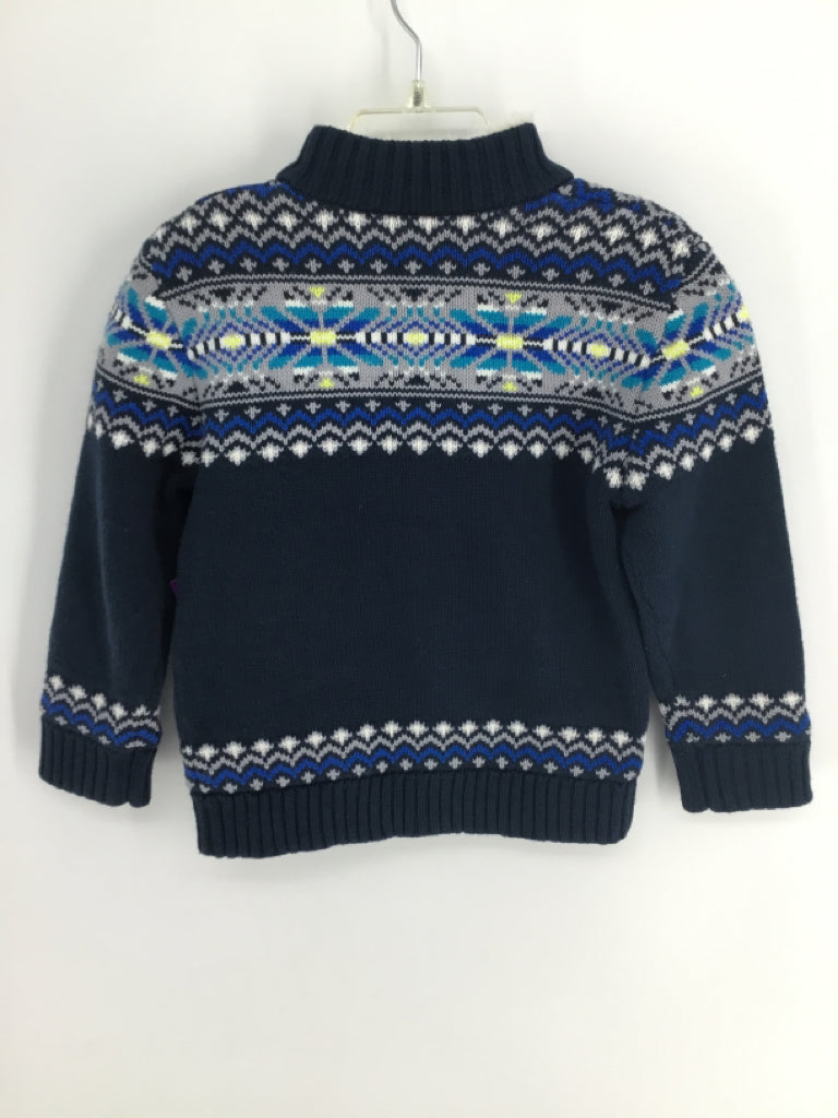 Koala Kids Child Size 3 Navy Print Sweater - boys