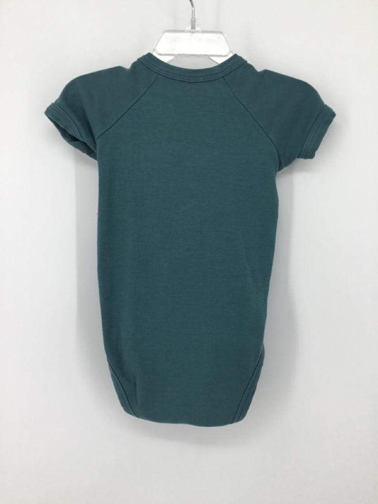 Kate Quinn Organics Child Size 18-24 Months Teal Onesie