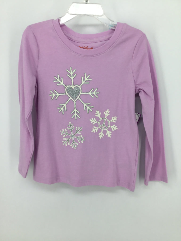 Cat & Jack Child Size 4 Purple T-shirt - girls