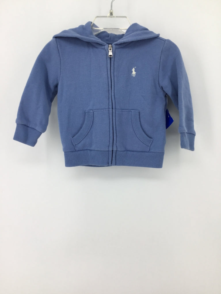 Ralph Lauren Child Size 9 Months Blue Solid Hoodie - boys