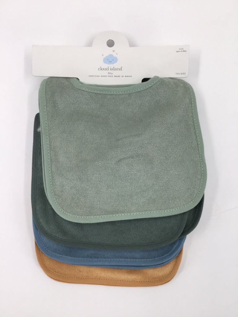 cloud island Child Size 0-36 Months Green Bib