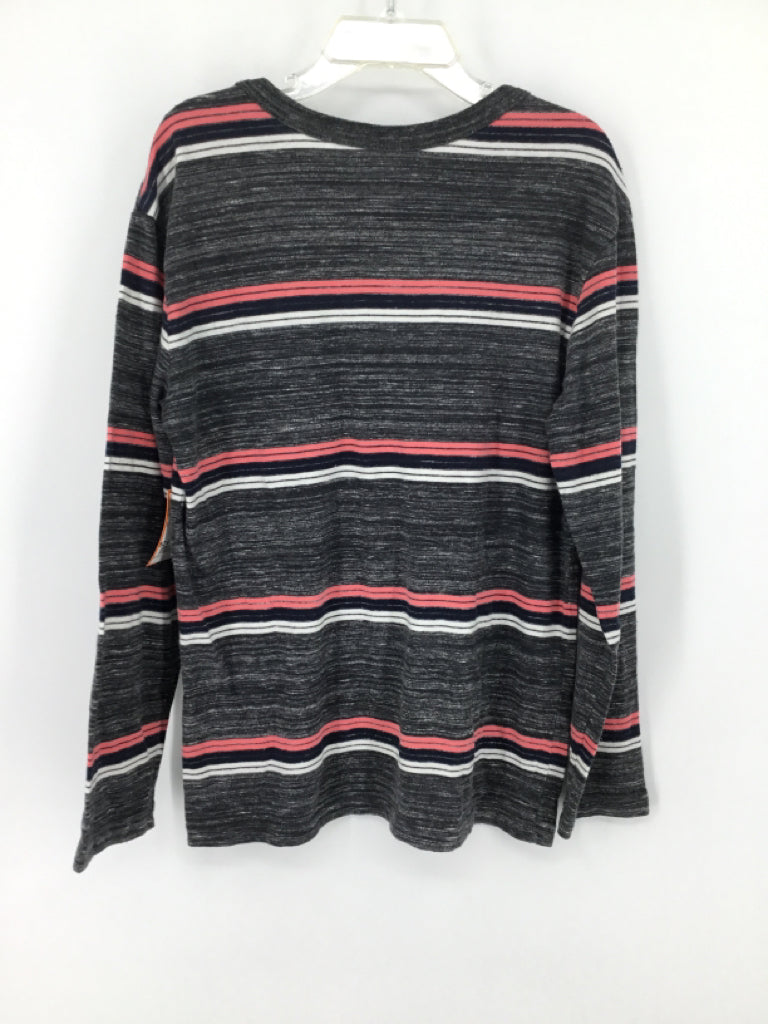 Cat & Jack Child Size 6 Gray Stripe T-shirt - boys