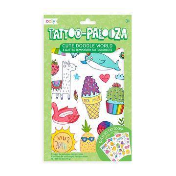 Ooly Cute Doodle World Tattoo Palooza Temporary Tattoos
