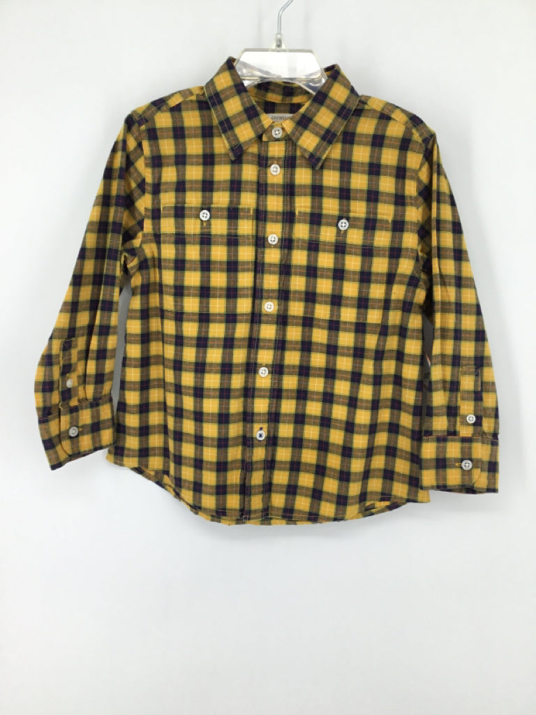 Crewcuts Child Size 3 Yellow Plaid Shirt - boys