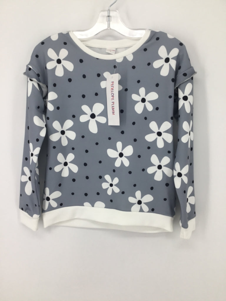Penelope Plum Child Size 8 Gray Sweatshirt - girls