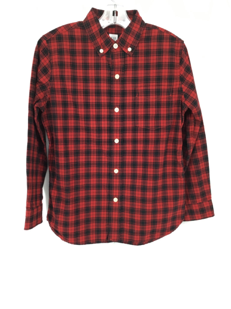 Gap Kids Child Size 8 Red Plaid Shirt - boys
