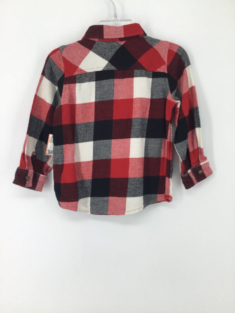 jumping beans Child Size 24 Months Red Plaid Shirt - boys