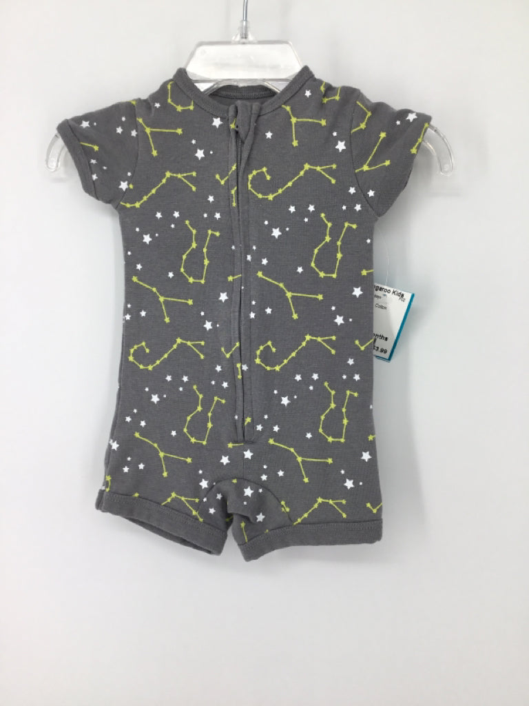 Hanes Child Size 0-6 Months Gray Print Pajamas - boys