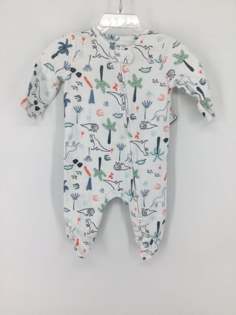 Aden & Anais Child Size 0-3 Months White Sleepers