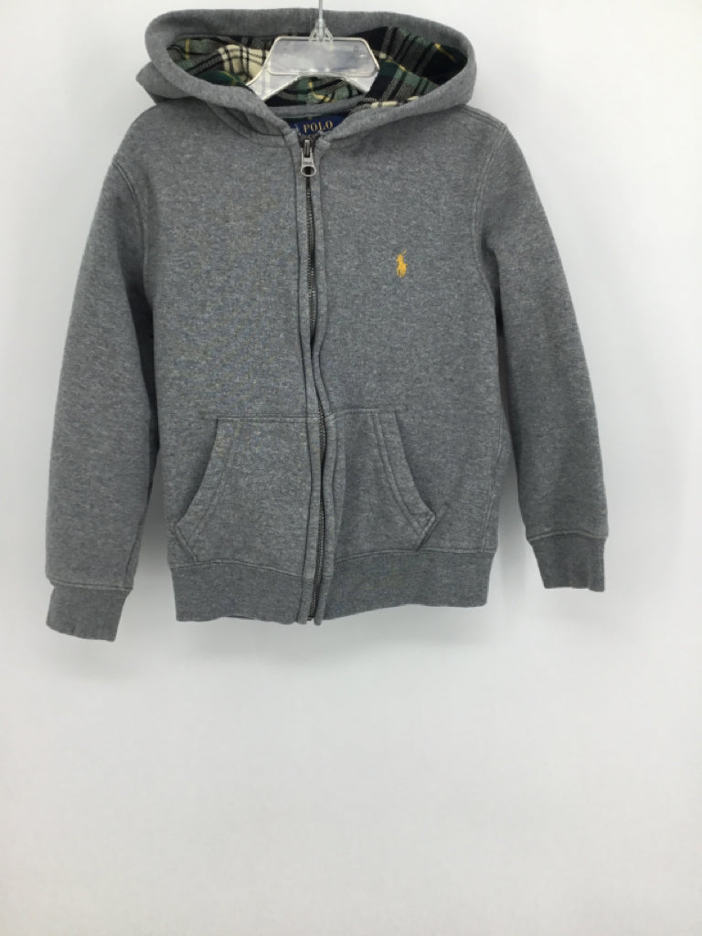Ralph Lauren Child Size 6 Gray Solid Hoodie - boys