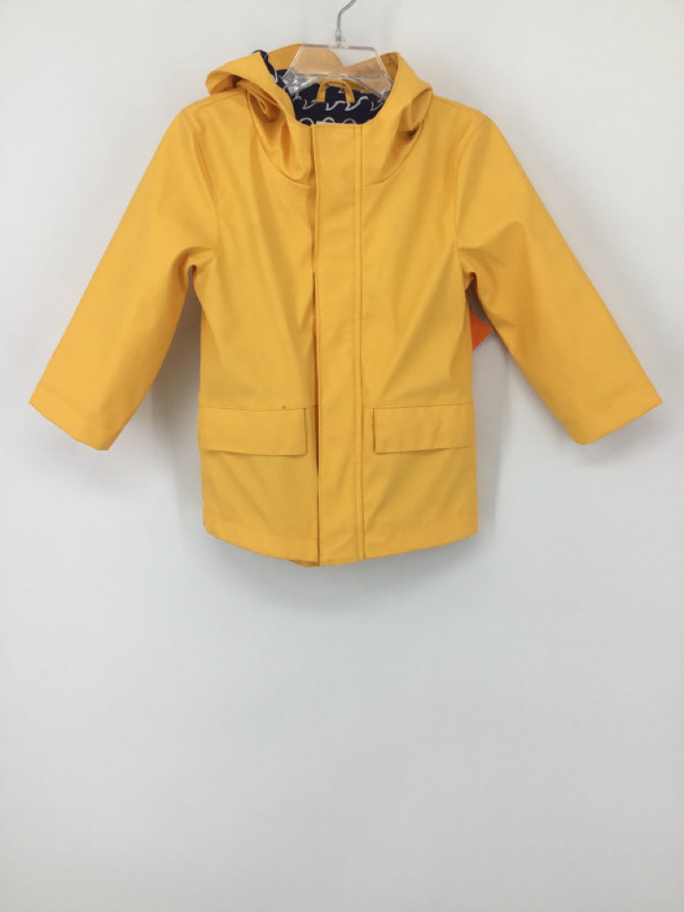 Cat & Jack Child Size 2 Yellow Solid Raincoat - boys