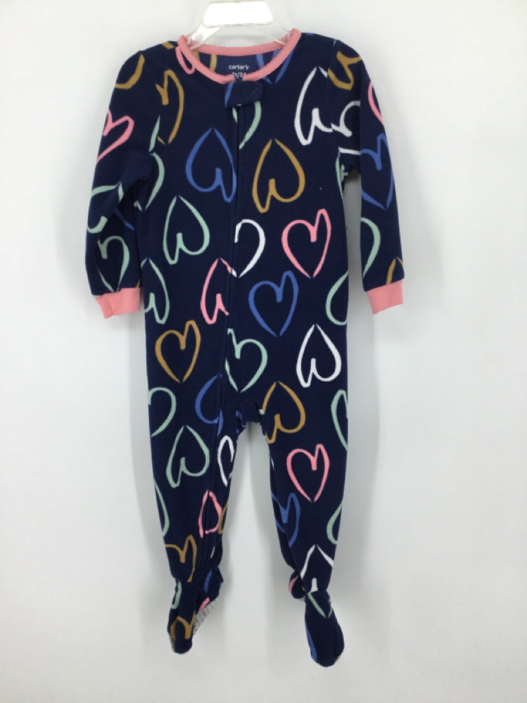 Carter's Child Size 2 Navy Sleepers