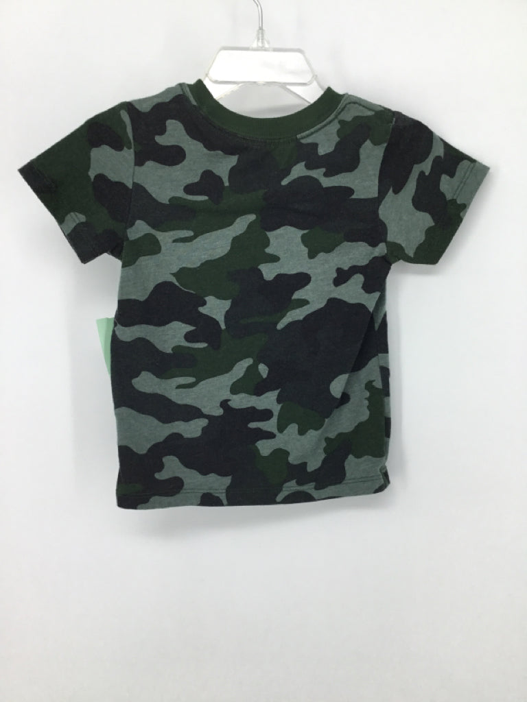 Cat & Jack Child Size 12 Months Green Camoflage T-shirt - boys