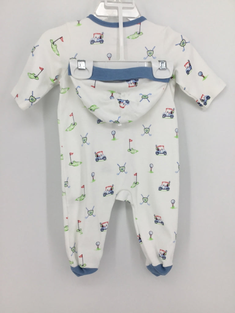 Little Me Child Size 3 Months Blue Sleepers