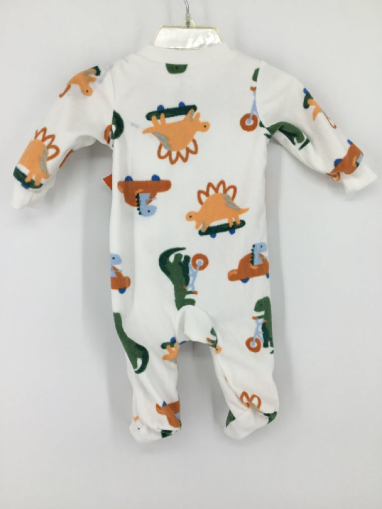 Carter's Child Size 3 Months White Sleepers