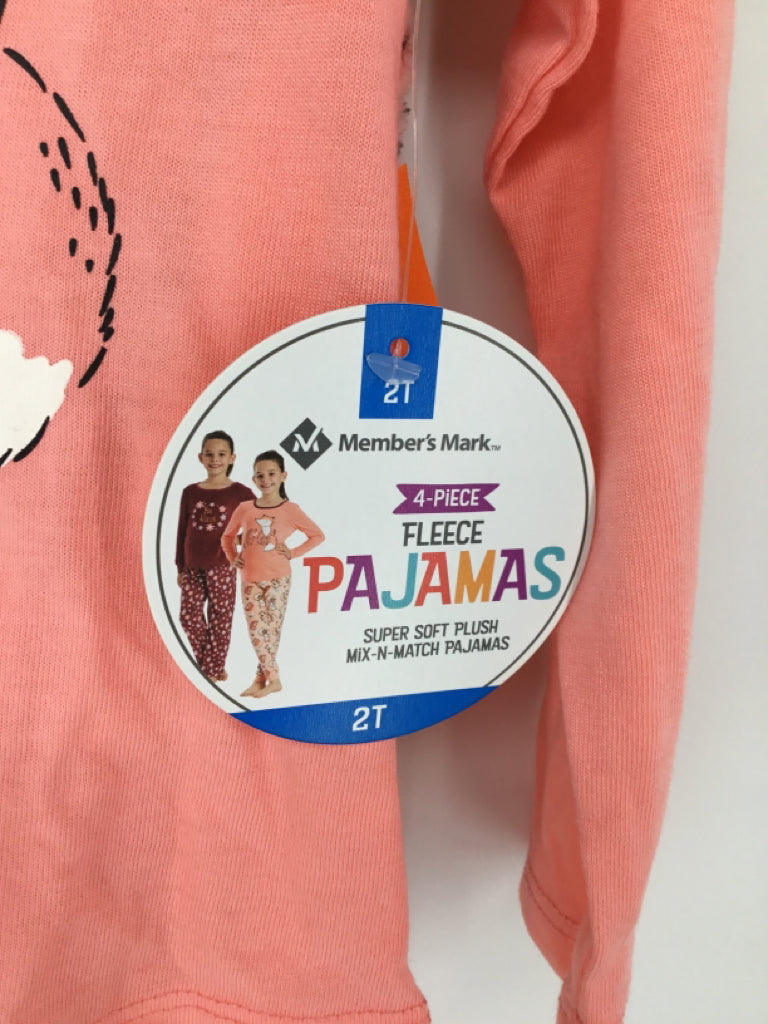Member's Mark Child Size 2 Pink Pajamas - girls