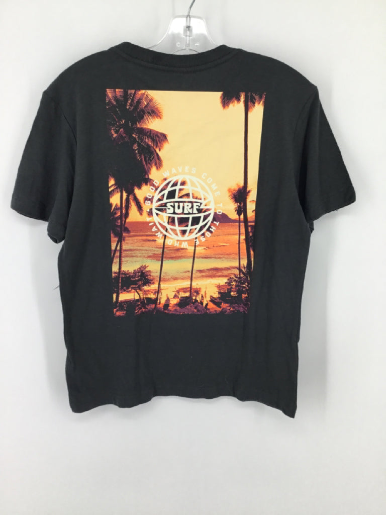 Old Navy Child Size 8 Gray screen printed T-shirt - boys