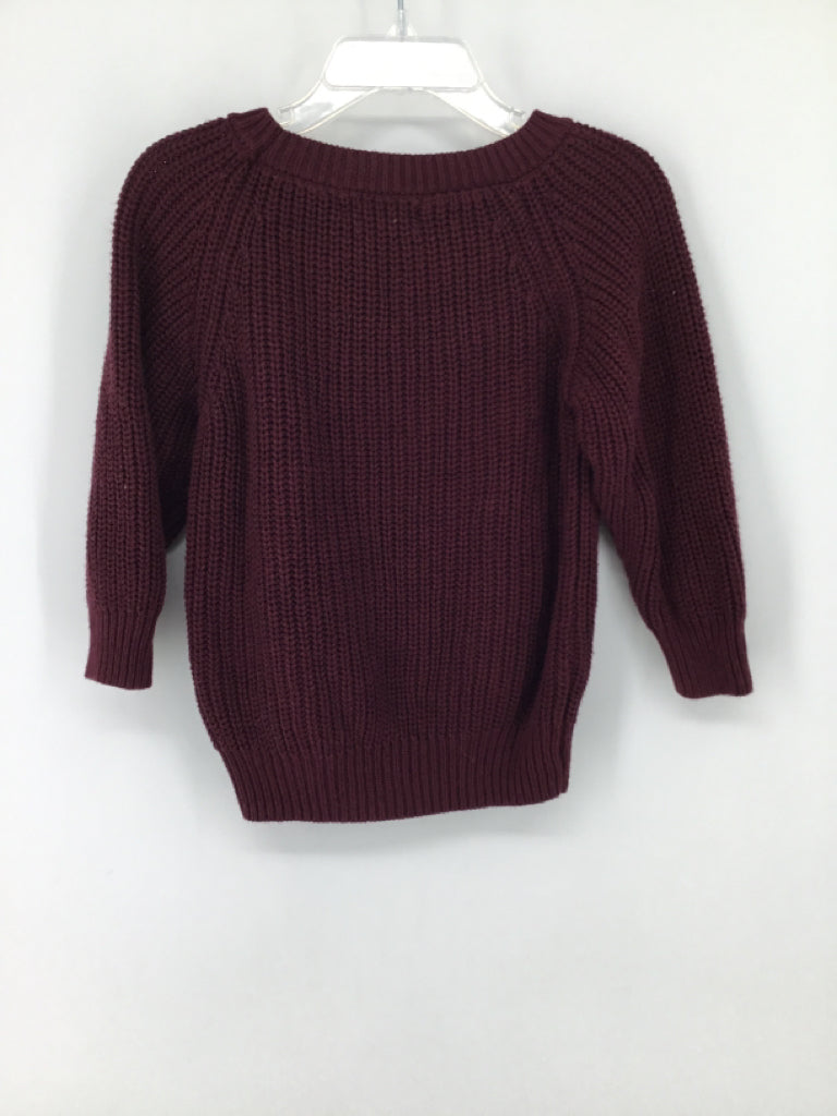 Bubble Baby Child Size 6-12 Months Burgundy Solid Sweater - boys