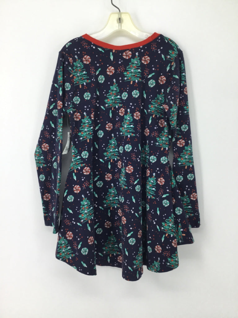 Upper Looper Child Size 10 Navy Christmas Shirt