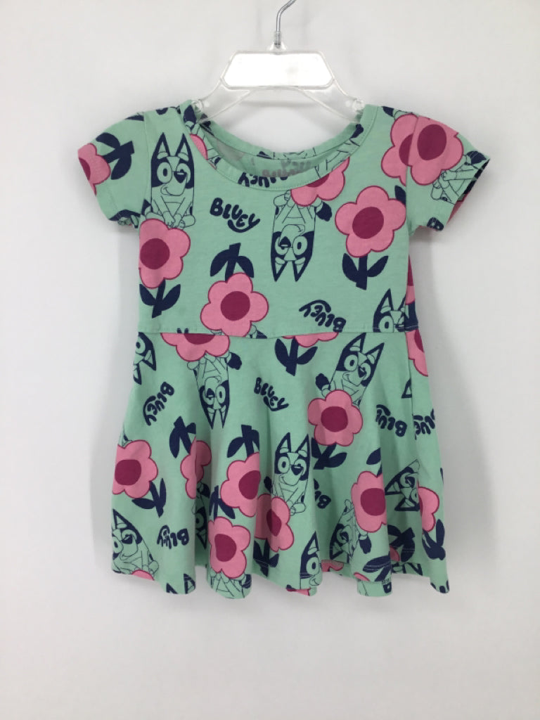 Bluey Child Size 12 Months Green Dress - girls