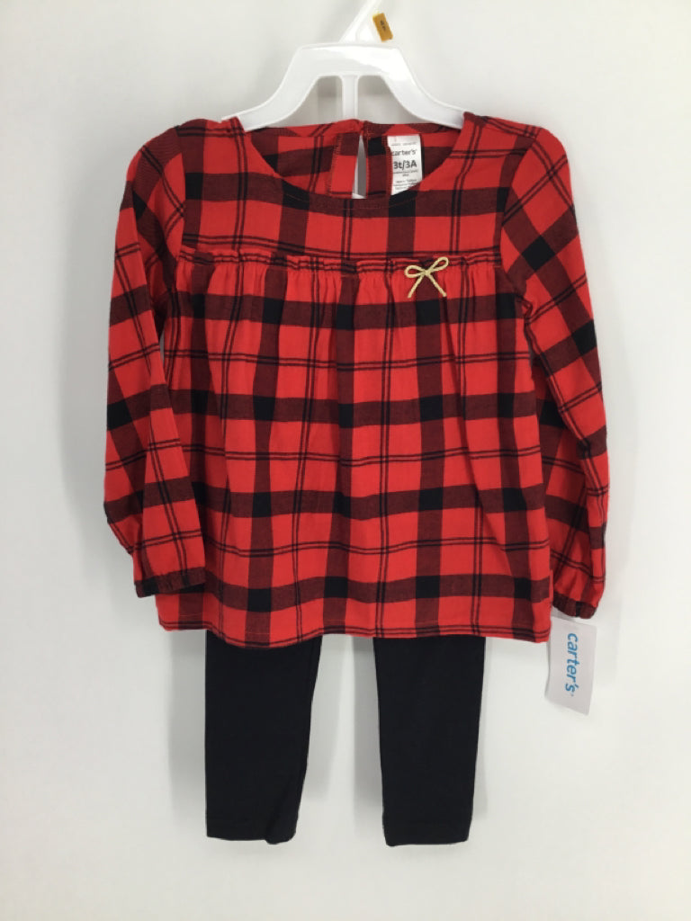 Carter's Child Size 3 Red Outfit - girls