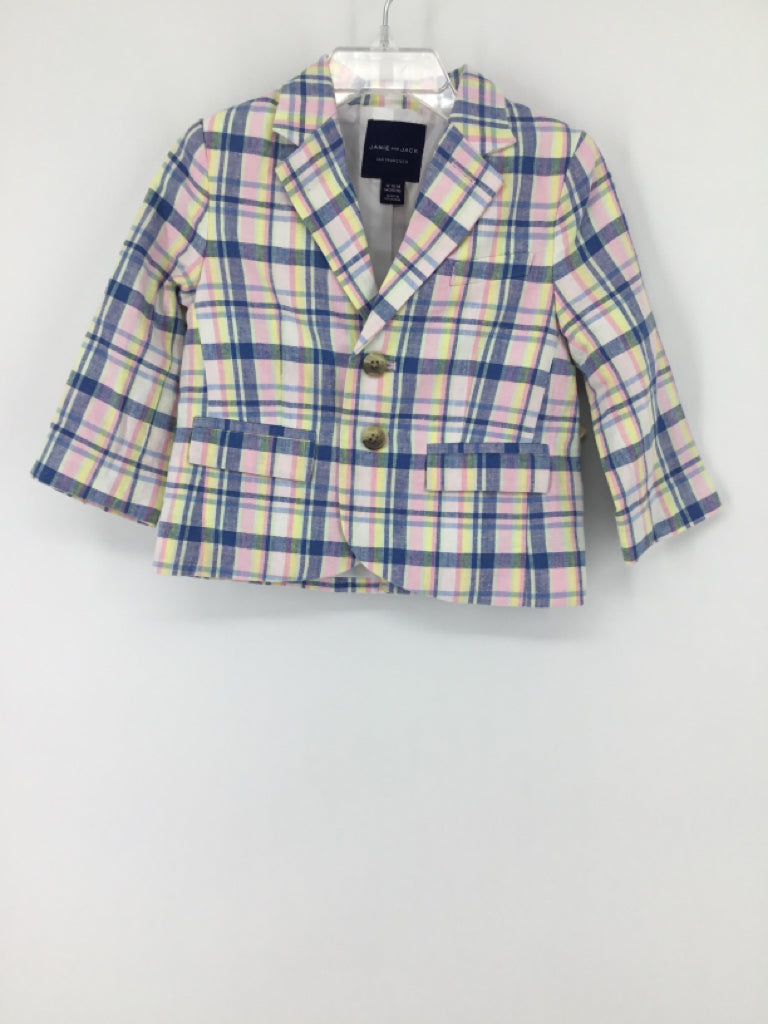 Janie and Jack Child Size 12-18 Months Multi-Color Plaid Blazer - boys