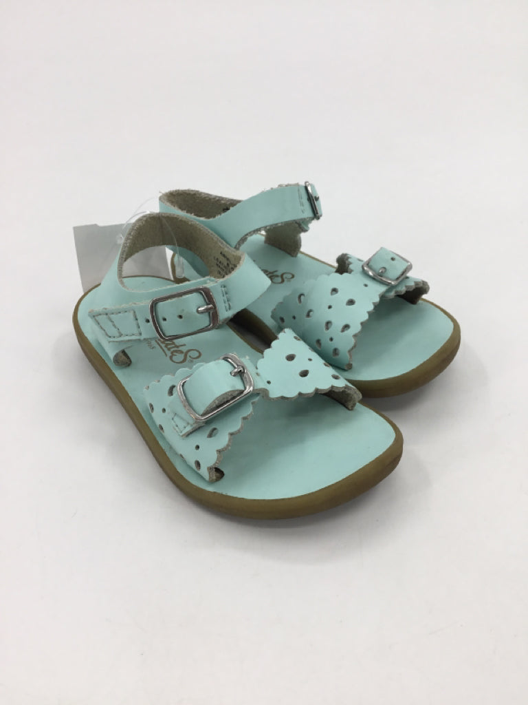 Footmates Child Size 6 Toddler Teal Sandals/Flip Flops