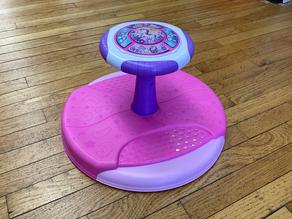 Pink Unicorn Sit and Spin Activity Toy