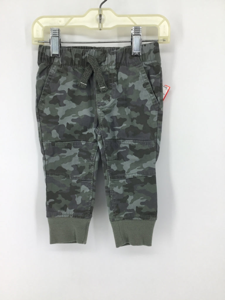 Cat & Jack Child Size 12 Months Green Camoflage Pants - boys