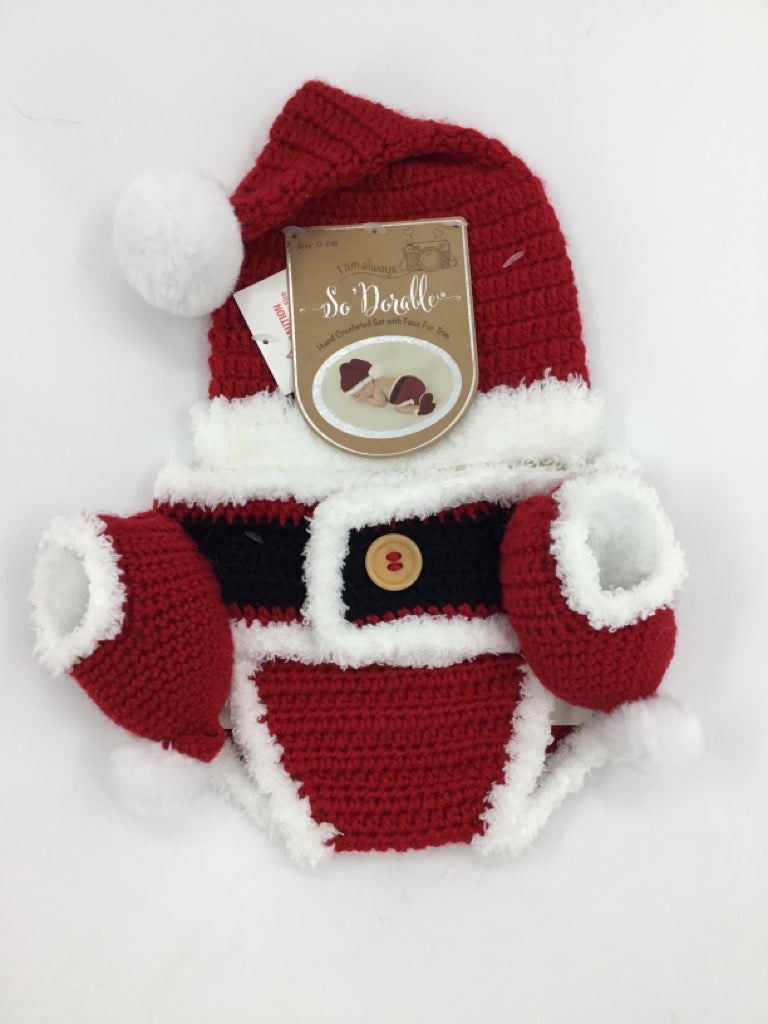 So Dorable Child Size 0-6 Months Diaper Cover, Hat and Slippers