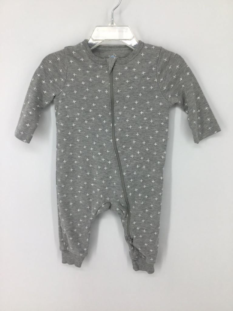 cloud island Child Size 3-6 Months Gray Print Pajamas - boys