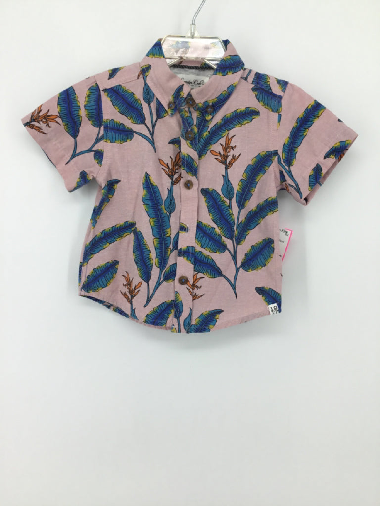 Sovereign Code Child Size 12 Months Pink Print Shirt - boys