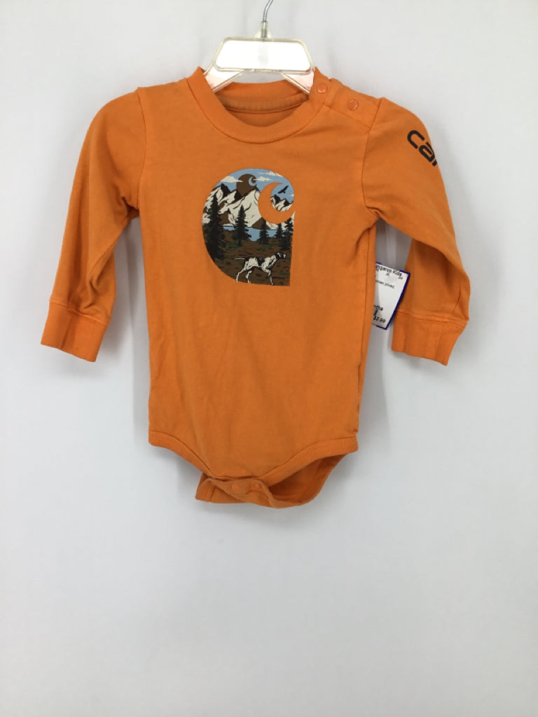 Carhartt Child Size 9 Months Orange Onesie