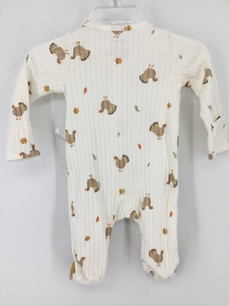 Just One You Made by Carters Child Size Newborn White Thanksgiving Sleeper