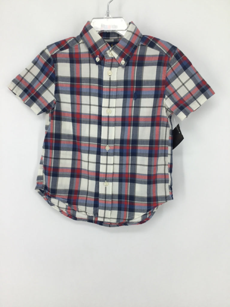 Ralph Lauren Child Size 3 Blue Plaid Shirt - boys