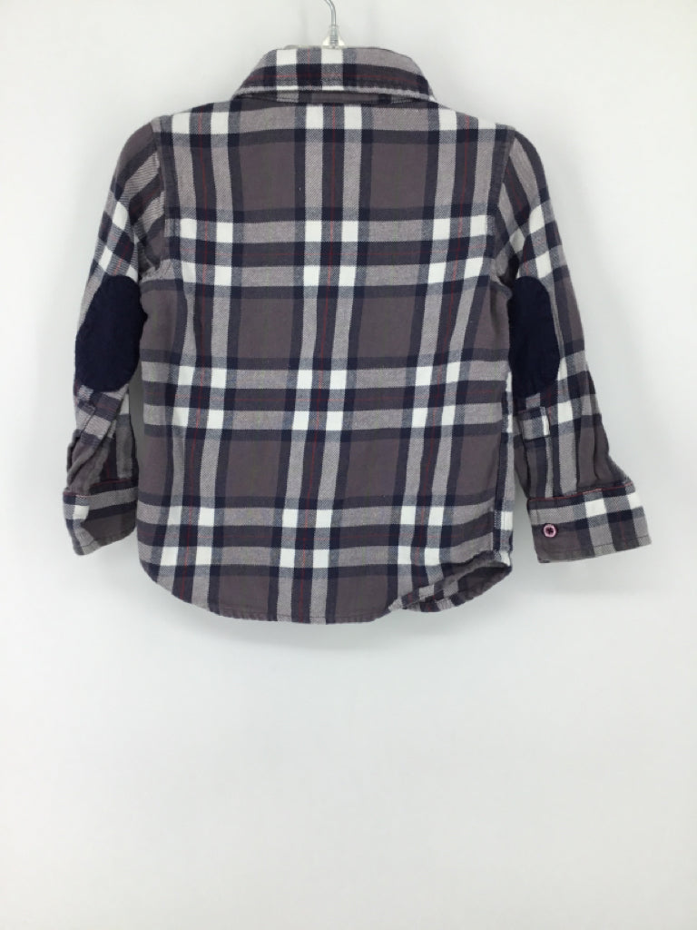 Bass Pro Shops Child Size 2 Gray Plaid Shirt - boys
