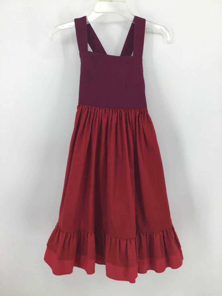 Ricrac & Ruffles Child Size 5 Red Dress - girls