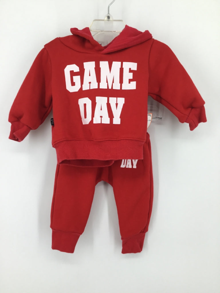 Olive + Scout Child Size 6-12 Months Red screen printed Outfit - boys