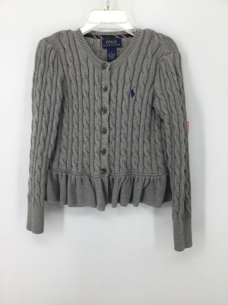 Ralph Lauren Child Size 6 Gray Sweater - girls